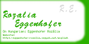 rozalia eggenhofer business card